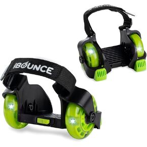 New-Bounce Heel Wheel Skates with Lights - Jet Wheelies for Shoes - Adjustable Roller Heel Skates for Kids - One Size Fits Most