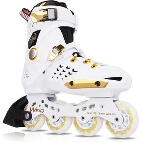 Inline Skates for Women and Men, Fitness Professional Roller Skates Blades Adult, High Performance Outdoor Inline Speed Skates Unisex, Beginner Aggressive 4-Wheel Racing Skates