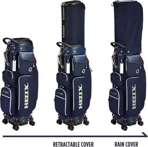 HELIX-Golf Golf Cart Bag, Easy to Carry, Retractable Golf Club Cart Bag with Locking Wheels Chassis and Latest Integrated Handgrip. in Kuwait