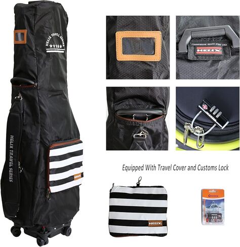 HELIX-Golf Golf Cart Bag, Easy to Carry, Retractable Golf Club Cart Bag with Locking Wheels Chassis and Latest Integrated Handgrip. in Kuwait