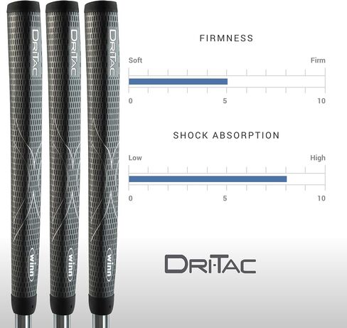 Winn DriTac Midsize Pistol Putter Golf Grip, Dark Gray in Saudi Arabia