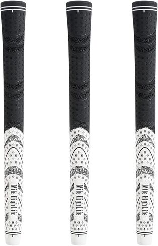 Mile High Life Golf Grips 13 Pack / 3 Pack - All-Weather Soft Rubber Golf Club Grips - High Shock Absorption, Enhanced Traction - Standard, Midsize & Jumbo Size (Core 0.58"-0.61") in Kuwait