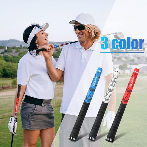Mile High Life Golf Grips 13 Pack / 3 Pack - All-Weather Soft Rubber Golf Club Grips - High Shock Absorption, Enhanced Traction - Standard, Midsize & Jumbo Size (Core 0.58"-0.61") in Kuwait