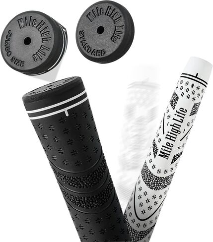 Mile High Life Golf Grips 13 Pack / 3 Pack - All-Weather Soft Rubber Golf Club Grips - High Shock Absorption, Enhanced Traction - Standard, Midsize & Jumbo Size (Core 0.58"-0.61") in Kuwait