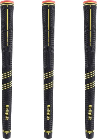 Mile High Life Golf Grips 13 Pack / 3 Pack - All-Weather Soft Rubber Golf Club Grips - High Shock Absorption, Enhanced Traction - Standard, Midsize & Jumbo Size (Core 0.58"-0.61") in Kuwait