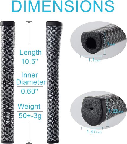 مقابض مضرب الجولف من ياماتو، قبضة مضرب ناعمة خفيفة للغاية غير قابلة للانزلاق وقابلة للغسل مع شكل مسدس مريح لتحسين ردود الفعل والالتصاق - 5 ألوان اختيارية in Kuwait