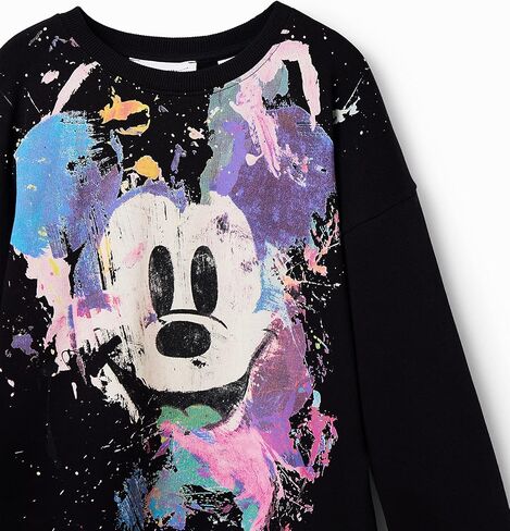 Desigual Little Girl's Disney's Mickey Mouse Splatter Sweatshirt in Saudi Arabia