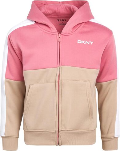 طقم سويت شيرت رياضي بغطاء للرأس وسحاب من الصوف للفتيات من DKNY مكون من 3 قطع in Saudi Arabia