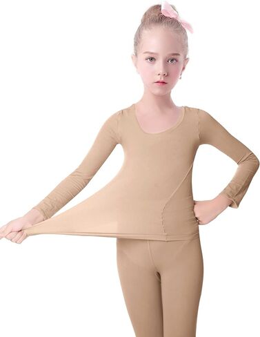 Girls Thermal Sets Tops & Pants Children Base Layer for Dance in Saudi Arabia