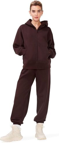 KUT & SO Womens Sweatsuits – Oversized Track Suit 2-Piece Set Includes Zip Hoodie and High-Rise Sweatpants in Kuwait