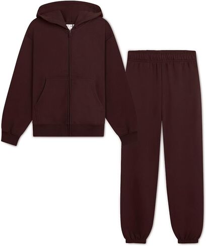 KUT & SO Womens Sweatsuits – Oversized Track Suit 2-Piece Set Includes Zip Hoodie and High-Rise Sweatpants in Kuwait