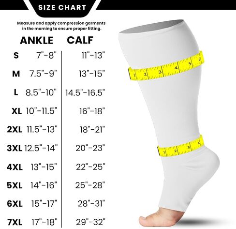 Mojo Compression Socks - Opaque Knee-Hi Open Toe Support Stockings 20-30mmHg, Relieves Discomfort from Post-Thrombotic Syndrome, Lymphatic and Venous Issues - 1 Pair in Kuwait