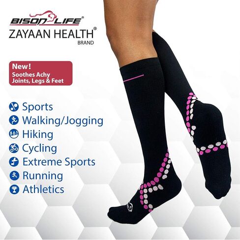 Compression Socks for Women & Men (15-20 mm/Hg) | Socks for Sports, Nurses, Runners, Muscle Recovery, Cycling in Saudi Arabia