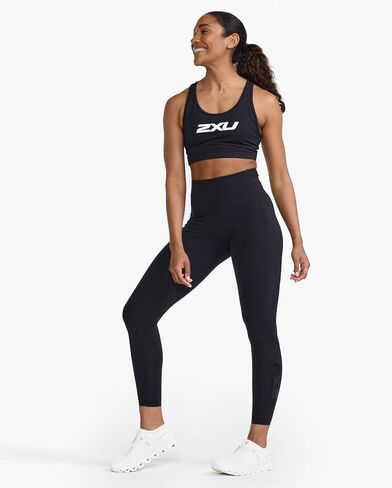 2XU Women's Form Stash Hi-Rise Compression Tight - Performance Activewear for Training, Improved Recovery - Black/Black in Kuwait