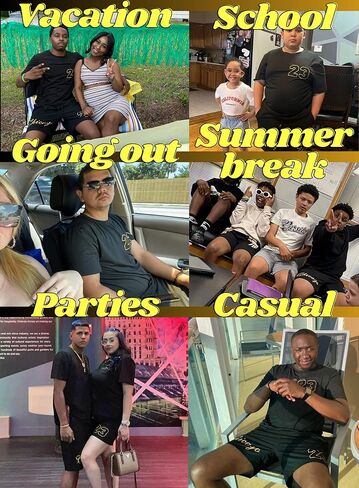 تيشيرتات جرافيك EVELUST للرجال - ملابس الشارع غير رسمية Y2k تي شيرت بياقة دائرية وجيب شورت مضحك شيكاغو 23 مجموعة حفلات موسيقية in Kuwait