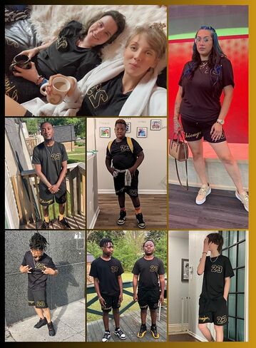 تيشيرتات جرافيك EVELUST للرجال - ملابس الشارع غير رسمية Y2k تي شيرت بياقة دائرية وجيب شورت مضحك شيكاغو 23 مجموعة حفلات موسيقية in Kuwait