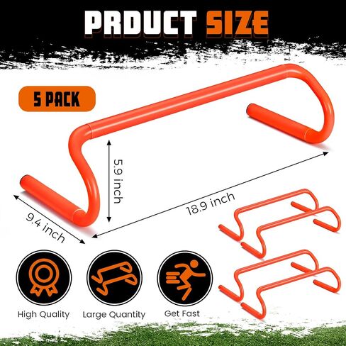 5 Pcs Speed Agility Training Hurdles Detachable Durable Training Hurdle Agility Plyometric and All Purpose Speed Training Hurdle Equipment for Athletes Soccer Basketball in Saudi Arabia