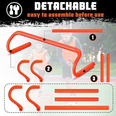 5 Pcs Speed Agility Training Hurdles Detachable Durable Training Hurdle Agility Plyometric and All Purpose Speed Training Hurdle Equipment for Athletes Soccer Basketball in Saudi Arabia