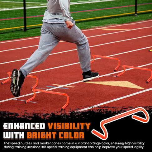 5 Pcs Speed Agility Training Hurdles Detachable Durable Training Hurdle Agility Plyometric and All Purpose Speed Training Hurdle Equipment for Athletes Soccer Basketball in Saudi Arabia
