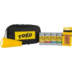 TOKO Grip Wax Kit for Cross Country Skis - Multi-Temp Nordic Gripwax (4 ct), Multipurpose Scraper & Plasto Cork