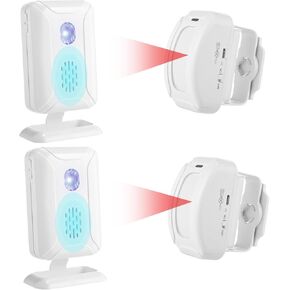 2 Set Bed Alarm Motion Sensor Alarm 4 Volume Level Adjust 25dB-113dB Bed Alarm and Fall Prevention Monitoring Indoor for Elderly Dementia Patient Caregiver Alert Bell for Shop Store