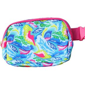 Mary Square Sea Bright Colorful Pattern 9.25 x 7 Polyester All In One Crossbody Handbag Purse Fannie Pack Water Bottle Holder