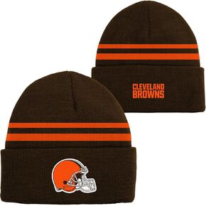 NFL Kids Youth 8-20 Official Cold Weather Striped Cuffed Knit Beanie Hat