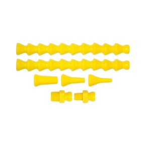 Loc-Line Acid Resistant Coolant Hose Assembly Kit, Yellow Polyester, 7 Piece, 1/4" Hose ID