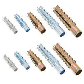 50pcs Expansion Bolt Masonry Concrete Anchor Concrete Wall Bolts Carbon Steel Expansion Anchor for Hollow Wall Concrete Wall Plaster Wall Wooden Wall