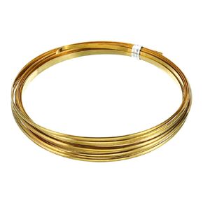 PATIKIL Half Hard Brass Wire, 1Pcs 6Gauge/4x1mm Diameter 6m/19.68ft Craft Wire for Jewelry Making Beading Garden Plants
