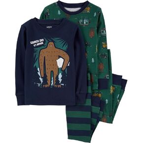 Carter's 4 Piece Pajama Set (Orange/Navy/Epic Gamer, 7)