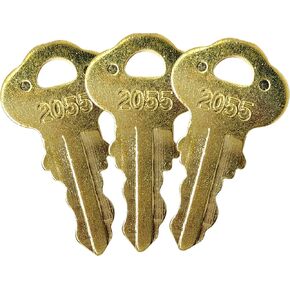 2055 Keys Replacement for Bradley Locks Toilet Paper Tissue and Soap Dispensers #2055 (3 Pack)