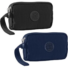 Large Capacity Wristlet Wallet - Women 3 Layers Zipper Oxford Cloth Waterproof Handbag Purse