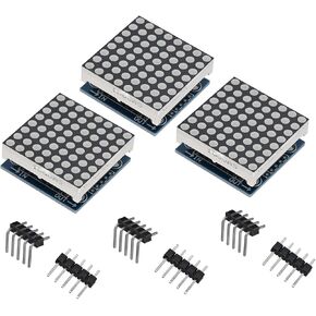 3PCS MAX7219 8x8 Dot Matrix LED Display Module MCU Control Drive
