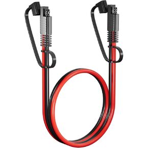SAE Extension Cable 10AWG, BERLAT SAE to SAE Quick Disconnect Wire Harness SAE Connector Solar Panel Extension Cable for Solar Panel, Battery, Motorcycle, Cars, RV (1.65FT/0.5M)