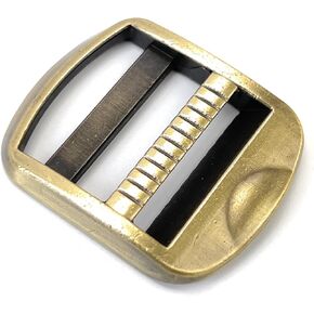 8 Pcs Heavy Duty Metal Ladder Lock Buckles 3/4 Inch Light Gold Adjustable Silder Release Buckle for Webbing Strap