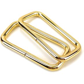 15 Pcs Metal Rectangle Rings Heavy Duty Non-Welded Iron Rectangular Buckle Loops for Sewing