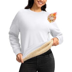 G Gradual Sherpa Sweatshirt for Women Fleece Sweatshirts Crewneck Pullover Warm Sweaters for Winter