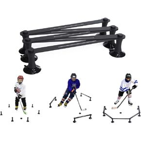 Versatile Hockey Stickhandling Trainer, Metal Hockey Training Equipment for Puck Control and Skills Practice, Can be Used On and Off Ice