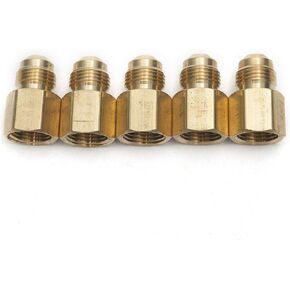 LTWFITTING Brass Flare 3/8" OD x 3/8" Female NPT Female Connector Tube Fitting(Pack of 5)