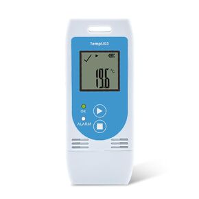 Tzone Temperature and Humidity Data Logger USB,Temp Recorder Reusable Humidity Logger with Auto PDF & CSV Reports,Digital Thermometer Logger 32000 Records with LED Alarm for Freezer Lab Food Storage