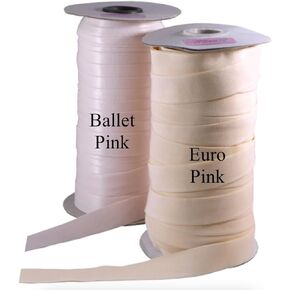 Stretch Pointe Shoe Ribbon - Pillows for Pointes - 5 Yards (2 Pairs) - Ballet Pink Color