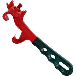 2Pcs DANOREC bucket opener ，Aluminum Drum Wrench， 5 gallon buckets lid opener，Metal paint can opener Tool，Bung Plug for Opening 10 15 20 30 50 55 Gallon drum，Fits 2" and 3/4" Barrel Bung Caps (2)