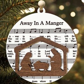 5 Pcs Wooden The Nativity Story Ornaments Set, Christian Gifts for Kids, Religious Gifts for Women, Thanksgiving Gifts for Mom, Merry