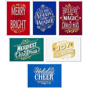 Hallmark Bulk Boxed Christmas Card Assortment, Elegant Jewel-Tone Floral Assortment (72 Cards and Envelopes)