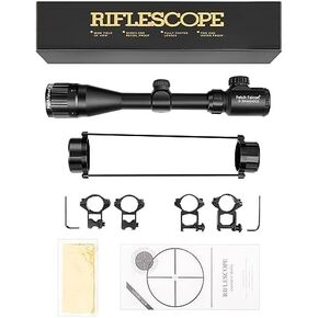 Fetch Falcon 3-9x40 AOEG Rifle Scope(2024 Ninth Generation Free 11/22mm Mount Ring,Red and Green with Rangefinder and Crosshair Reticle, Suitable for Quick Aiming and Tactical Targeting