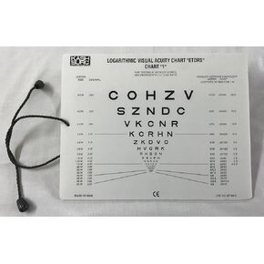 Sloan Letter Near Vision Eye Chart with 16 Inch Cord
