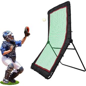 Pitch Back Baseball Rebounder,Baseball Bounceback Net,Softball Pitch Back Rebounder,Pitching Rebounder,4x7FT
