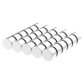 N52 Powerful Small Rare Earth Magnets- 3/8" D x 1/4" H - 30 Pack, Silver Super Strong Neodymium Disc Magnets for Fridge, DIY, Building, Scientific, Craft, and Office Magnets