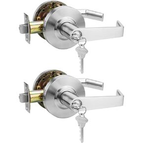 1 Pack Comercial Door Handles Door Locks for Store Room Made from Satin Chrome for B2B Shop Door Golingda-Commercial-CP-3-ST-1P